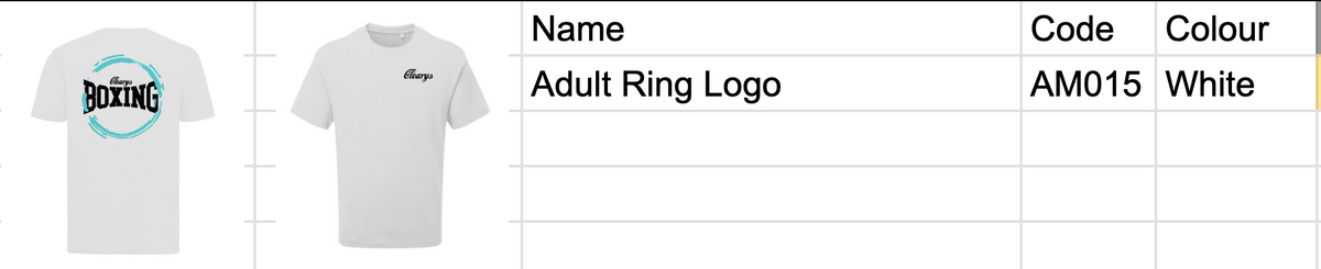 Adult Ring Logo Tee (unisex) AM015