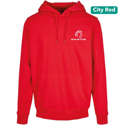 Title: Men Walking & Talking Premium Heavy Hoodie – Take the First Step