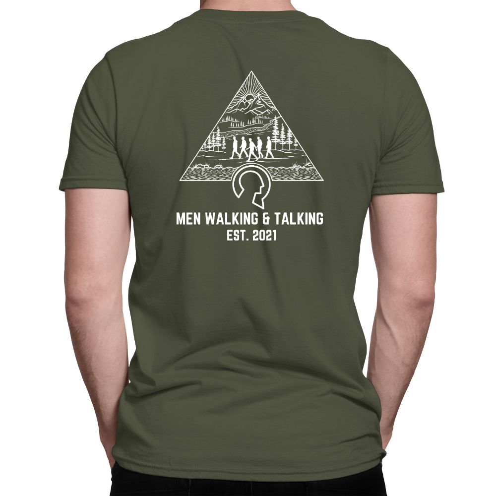 Take the First Step – Men Walking & Talking COTTON T-shirt