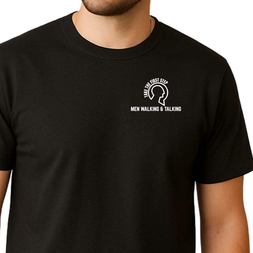 Take the First Step – Men Walking & Talking COTTON T-shirt