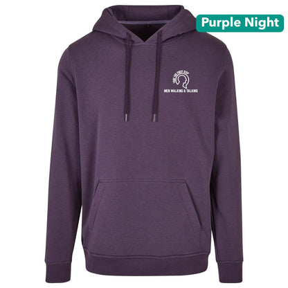 Title: Men Walking & Talking Premium Heavy Hoodie – Take the First Step