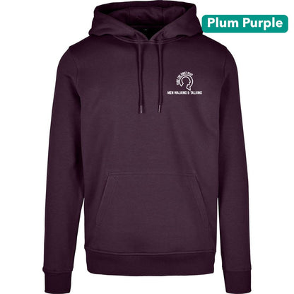 Title: Men Walking & Talking Premium Heavy Hoodie – Take the First Step