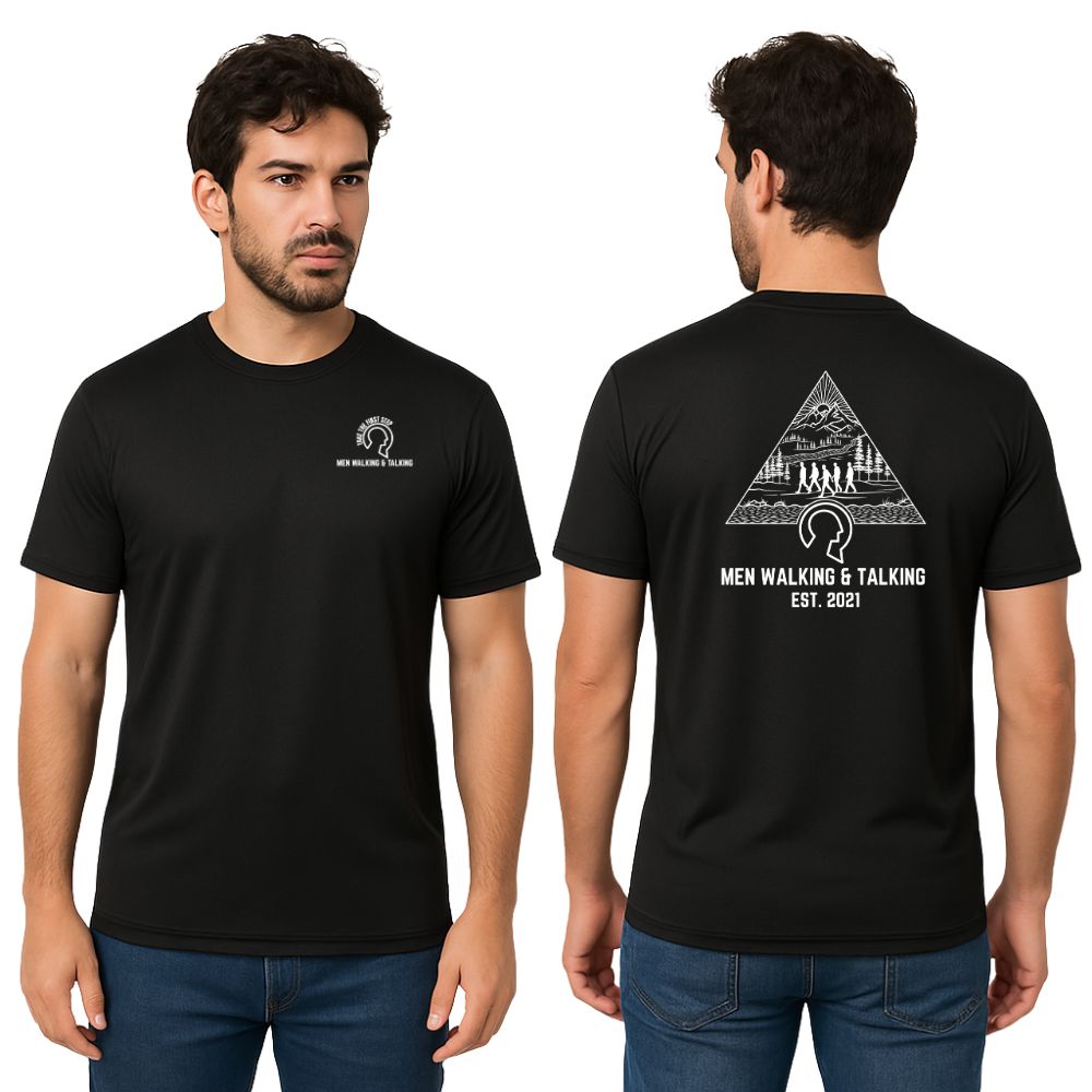Men Walking & Talking Performance T-Shirt – Take the First Step