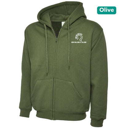 Title: Men Walking & Talking Zipped Hoodie – Take the First Step