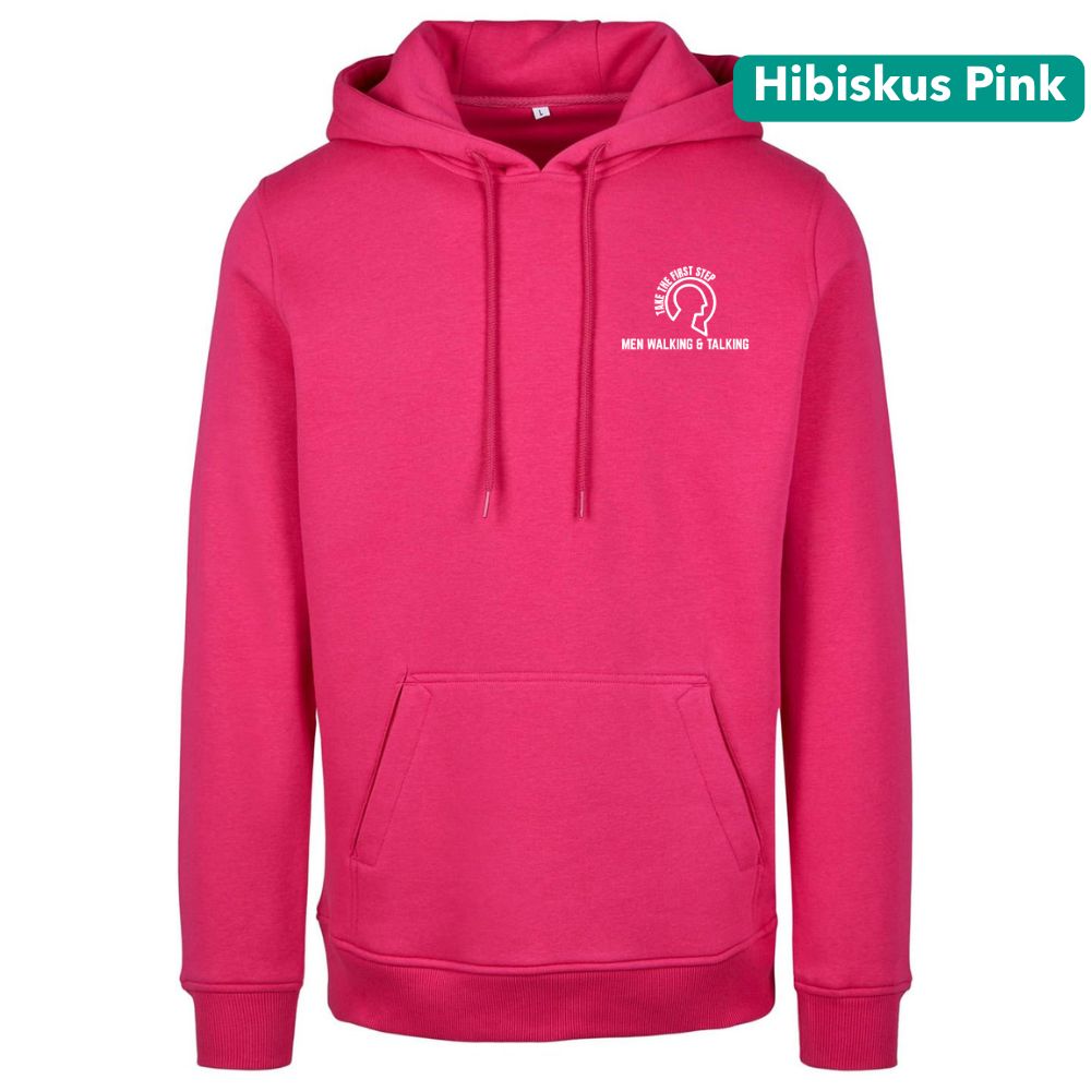 Title: Men Walking & Talking Premium Heavy Hoodie – Take the First Step