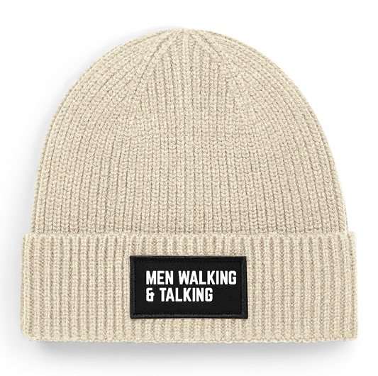 Title: Men Walking & Talking Beanie