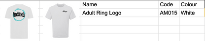 Adult Ring Logo Tee (unisex) AM015