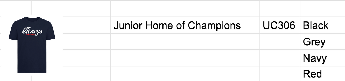 Junior Home of Champions Tee (unisex) -UC306