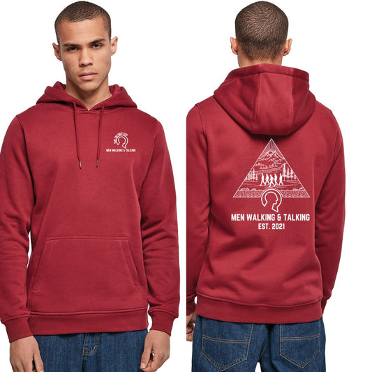 Title: Men Walking & Talking Premium Heavy Hoodie – Take the First Step