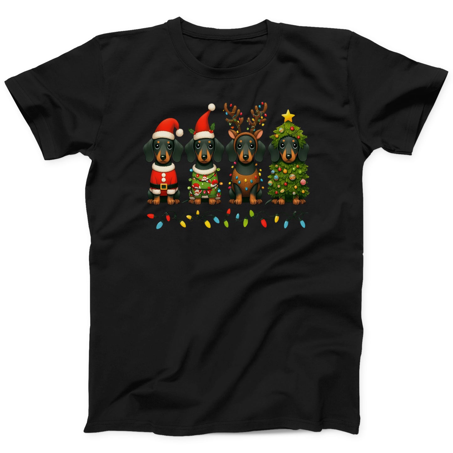 Festive Sausage Dog Christmas T-Shirt