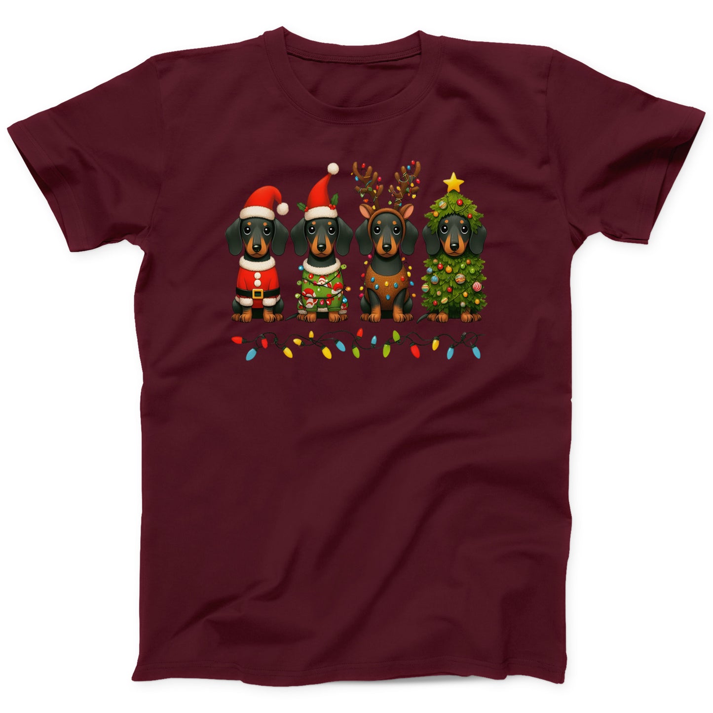 Festive Sausage Dog Christmas T-Shirt