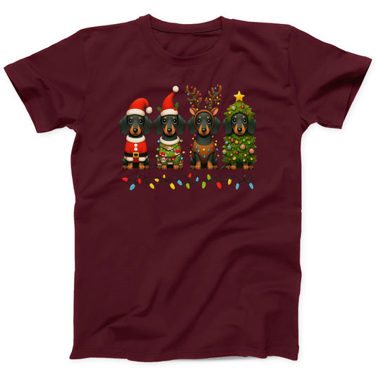 Festive Sausage Dog Christmas T-Shirt